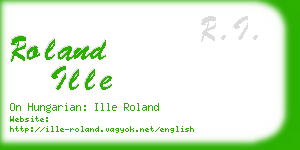 roland ille business card